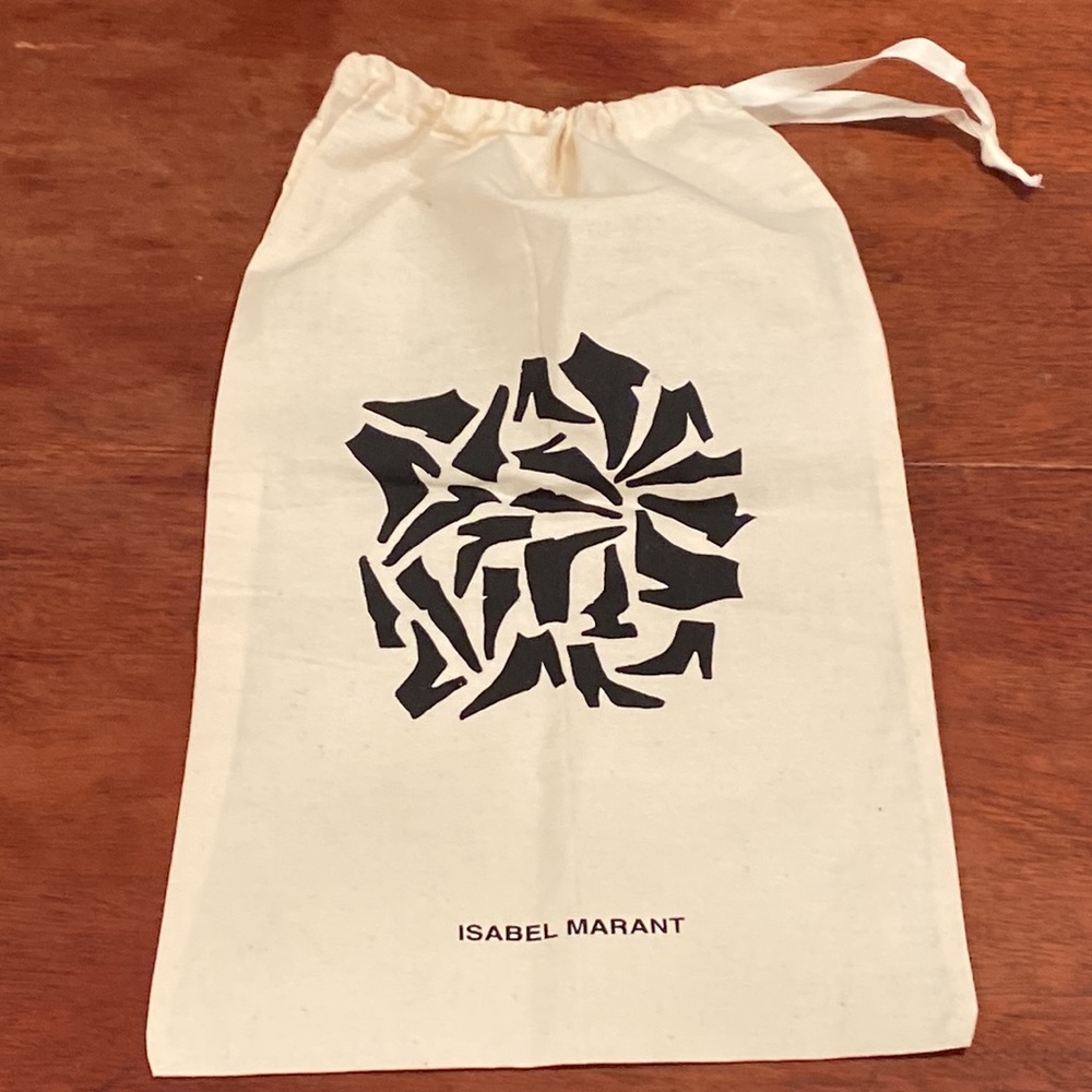 ISABEL MARANT storage dust bag shoe purse drawstring canvas 12.5” x 8.5”